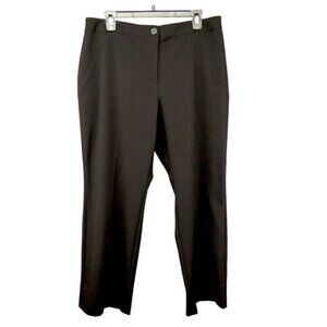 Susan Graver Chelsea Stretch Zip Comfort Waist Black Pants Size 14P A269529